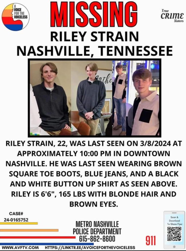 Riley Strain Missing Nashville